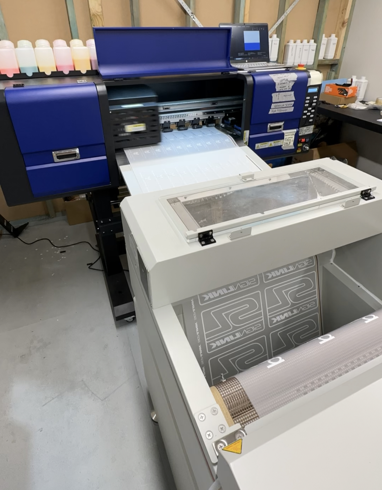 DTF Printed Transfers in house at 1800 Projects