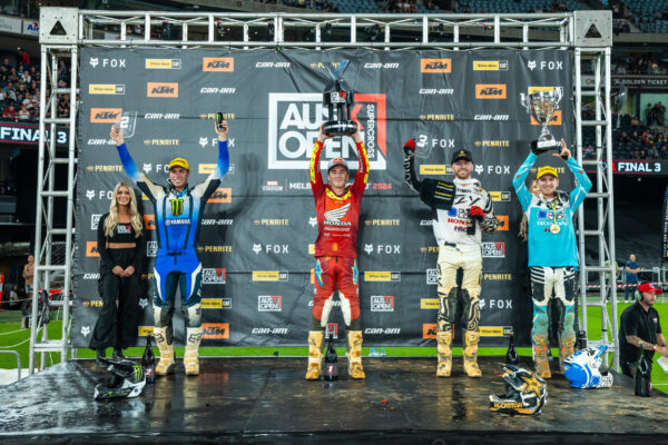 Aus X open trophies podium shot